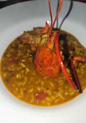 Una foto de Arroz meloso de bogavante