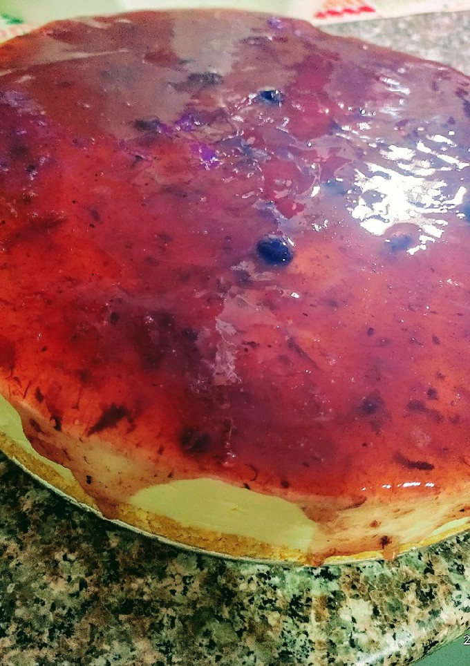 Una foto de ~Cheesecake de arándanos~