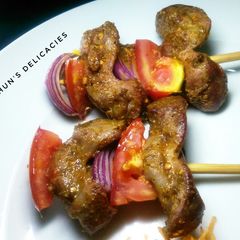 A picture of Gizzard on a stick.