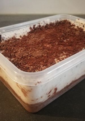 Una foto de Tarta stracciatella sin horno