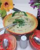 شوربة المشروم (الأنكنار) والبروكلي