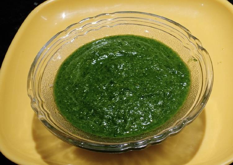 Spinach Green chutney for sandwich or any chaat