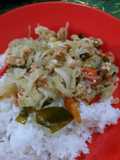 Tumis labu siam tempe