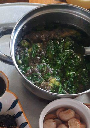Hình của món Canh mùng tơi rau đay nấu cáy còng đỏ (ba khía).