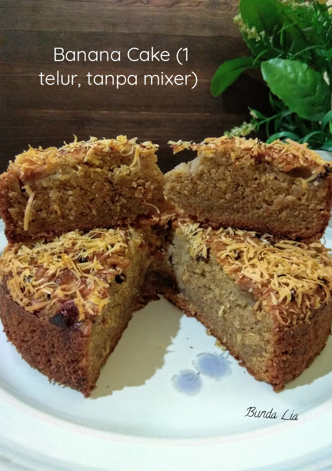 Foto resep Banana Cake 1 telur (tanpa mixer)