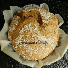 A picture of No Knead Bread #myhomemadebread.