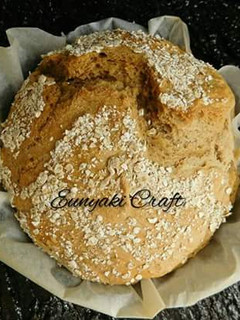 A picture of No Knead Bread #myhomemadebread.