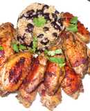 Alitas de pollo jerk, jamaiquinas