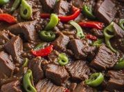 A picture of beef pepper steak