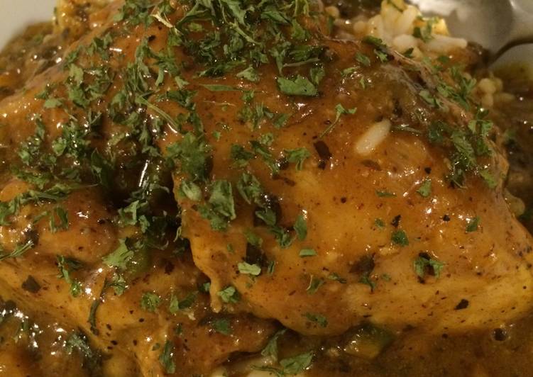 One Simple Word To Curry Chicken Thighs