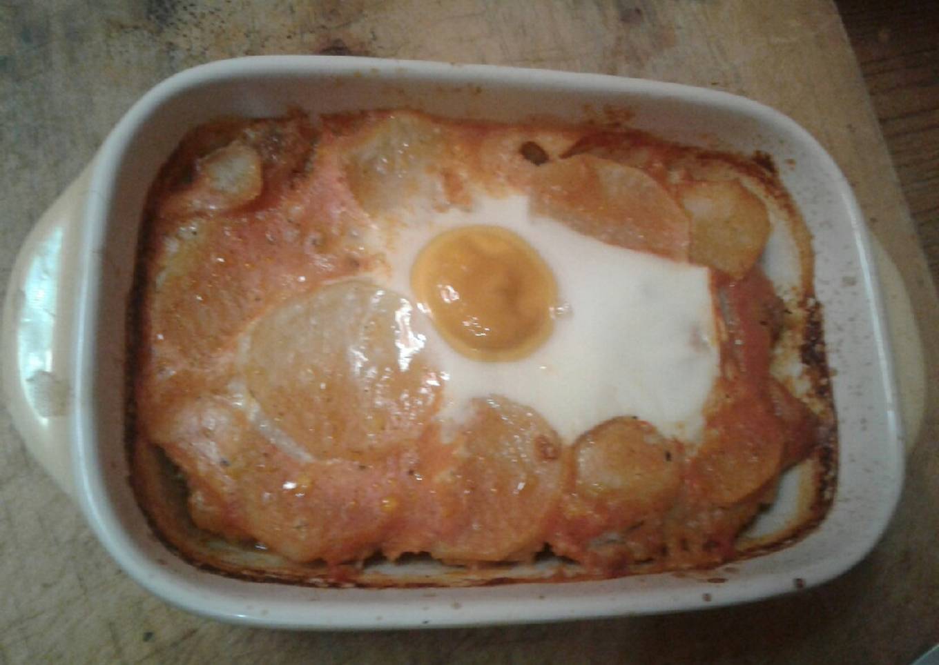 Lasagna de carne y papas sin queso