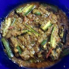 Dahi bhindi A picture of Dahi bhindi.