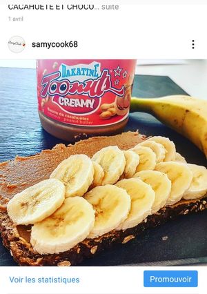 Une photo de Tartine banane et peanut butter