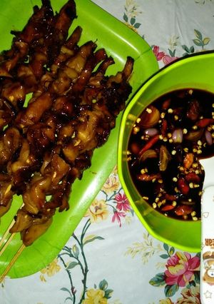 Foto resep Sate Jamur Tiram Sambal Kecap