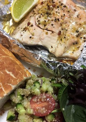 A picture of Lemon Pepper Salmon in Pocket.