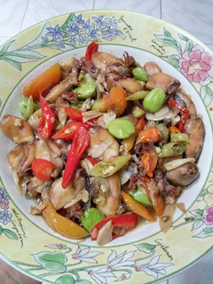 Foto resep Tumis cumi asin pete