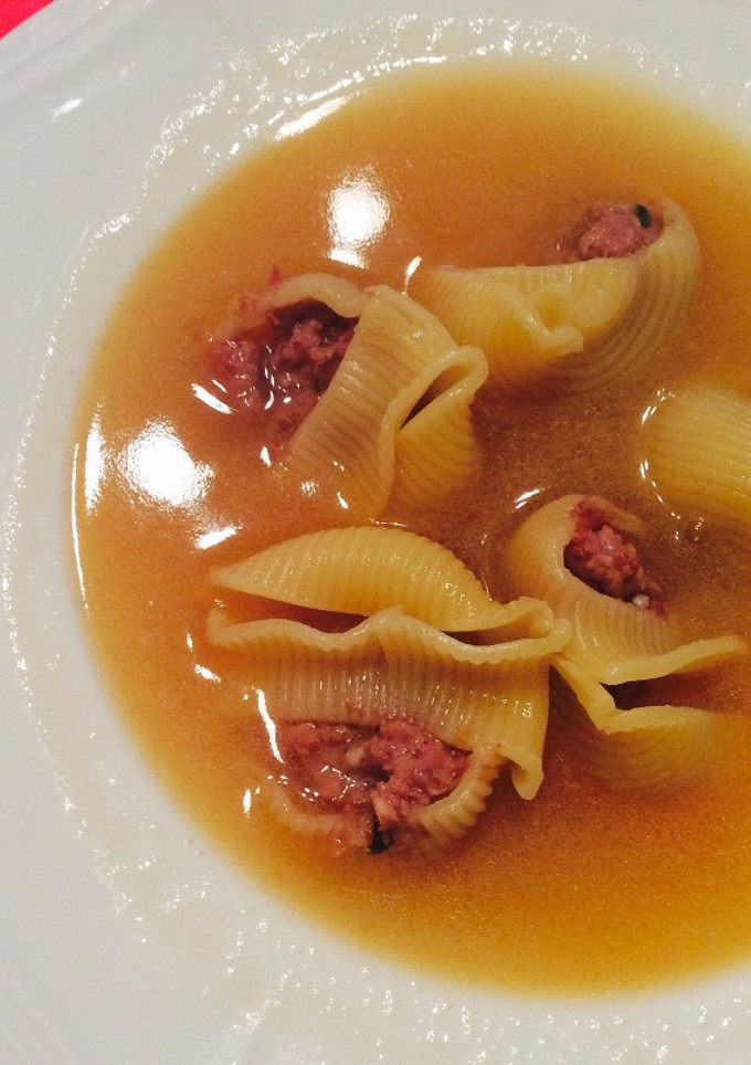 Una foto de Sopa de galets