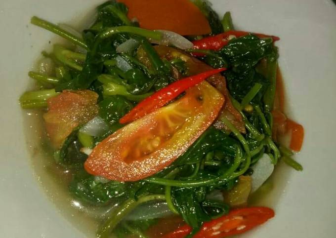 Tutorial Membuat Resep Cah Kangkung Terasi