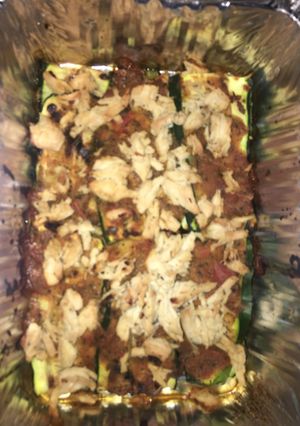 Una foto de Pastelón de pollo y zuchinni -keto