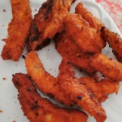 A picture of Fried chicken fingers 🍗.