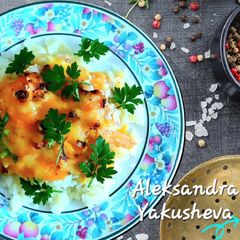 A picture of Fish mix in lemon sauce.