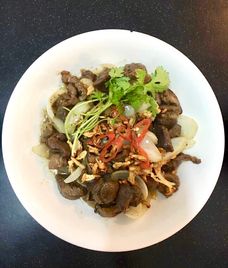 lòng gà cháy tỏi