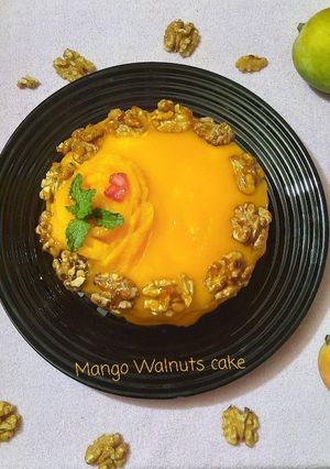 મેંગો વોલન્ટ કૅક (Mango Walnut Cake Recipe In Gujarati) રેસીપી મુખ્ય ફોટો