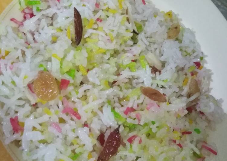 Simple Way to Prepare Ultimate Sweet colorful Rice😋