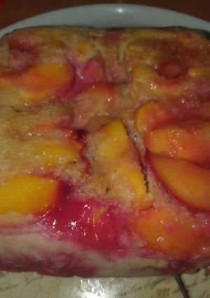 Foto de Bolo de pêssego e framboesa fit sem gordura