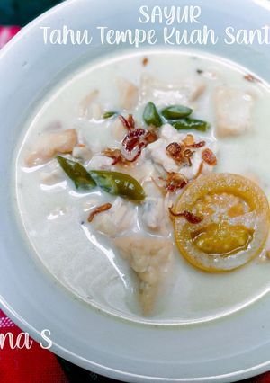 Foto resep Sayur Tahu Tempe kuah Santan🍴