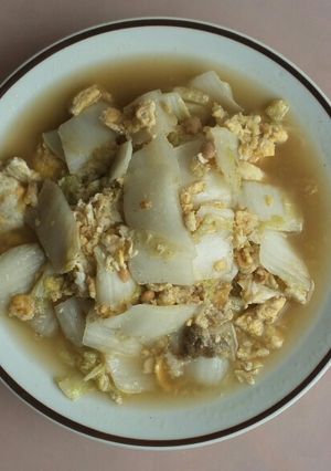 รูปของ ผักกาดขาวผัดไข่ สูตร2