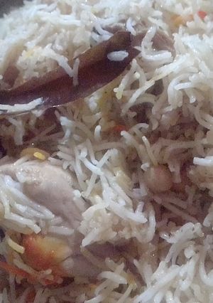 A picture of Chana Chicken Biryani Pulao.