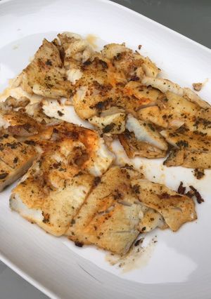 Une photo de Filets de flétan citron vert, épices et coriandre