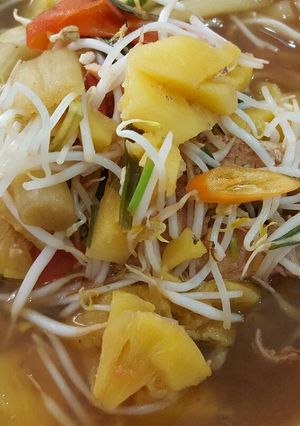 Hình của món Canh chua cá hồi.