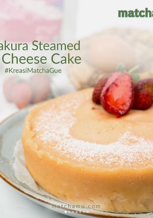Foto resep Sakura Steamed Cheese Cake