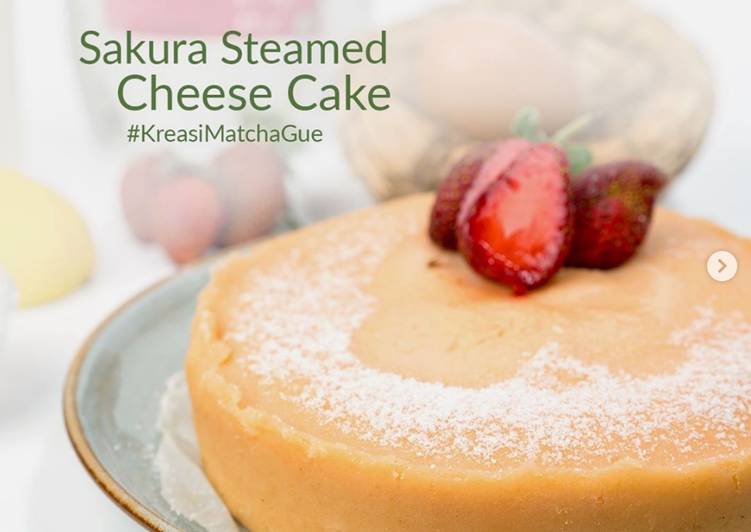 Bagaimana Membuat Sakura Steamed Cheese Cake Anti Gagal