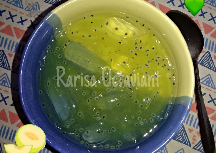 Resep Es buah melon segar🍈💚, Lezat Sekali