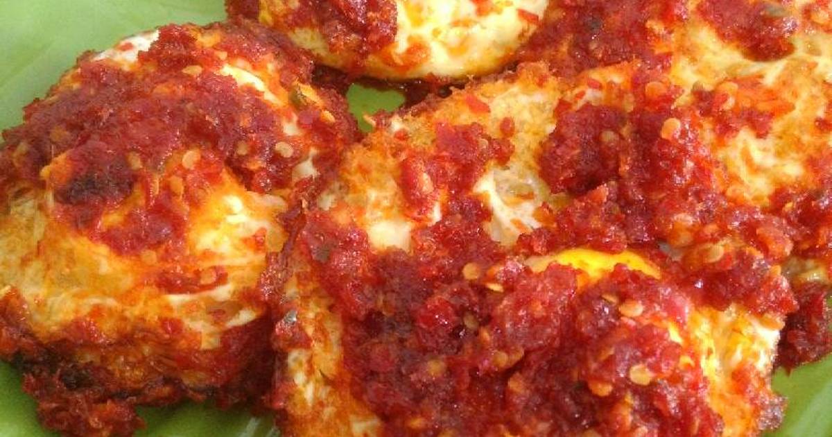  Resep  Telur  mata sapi sambal pedas oleh Indriani Yulia 