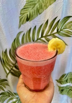 Foto resep Banana Strawberry Smoothie