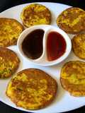 Mini pancakes from leftover rice