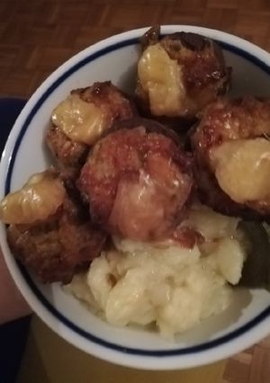 Sült töltött gombafejek recept fotója