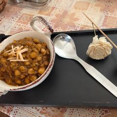 Masaledar Spinach and chole Curry A picture of Masaledar Spinach and chole Curry.