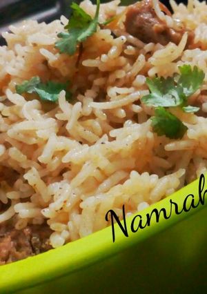 A picture of Soya masala biryani.