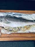 Corvina rellena a la parrilla