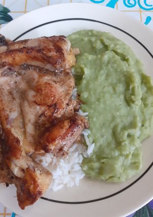 Una foto de Puré de espinaca