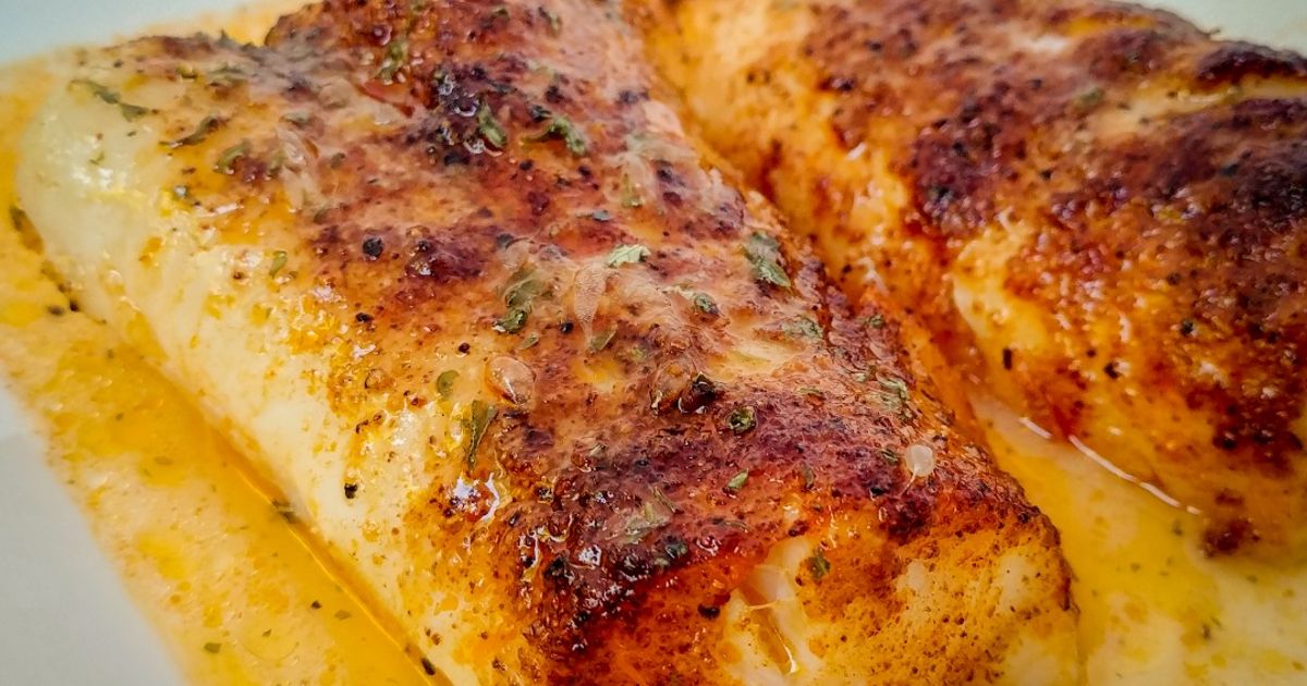 Butterflied Cod Filets Spiced Cod Fillets In Lemon Butter Recipe By Air Fry With Me