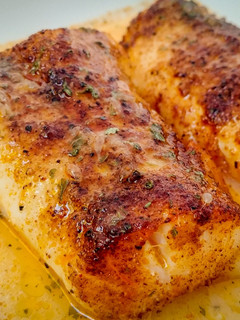 A picture of Spiced Cod Fillets in Lemon Butter.