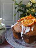 Torta glaseada con naranjas sanguinas