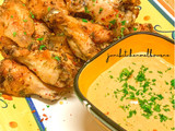 Roasted Chicken Wings with Homemade Spicy Garlic Mayo