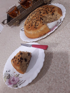 عکسی از دستور کیک کشمشی رژیمی